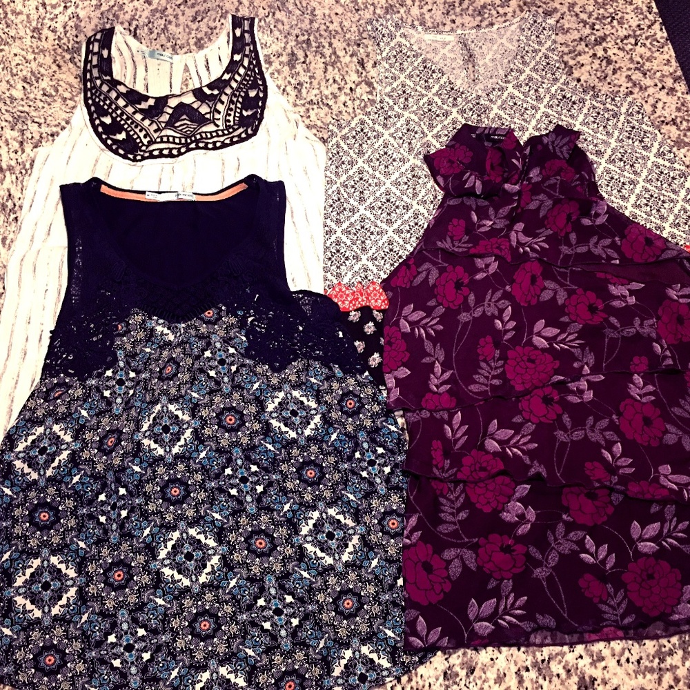 Lot of 4 Maurice's Medium Sleeveless Blouses Tank